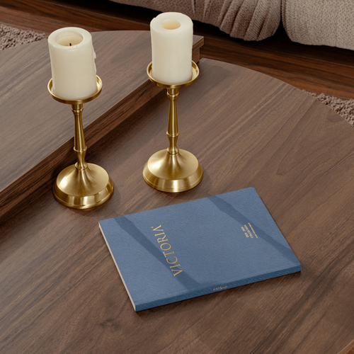Calicosy - ORION Set van 2 salontafels - Licht hout - 90x90x35 cm