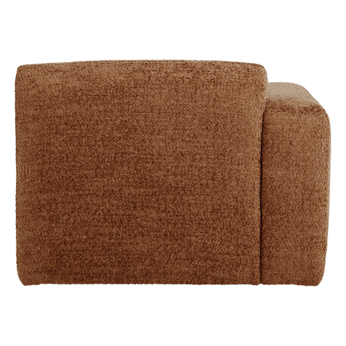 WOOOD 1-zits bank arm links Mojo Base - Wollig - Roestbruin - 74x105x97