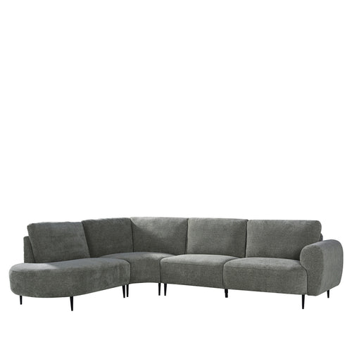 LABEL51 Hoekbank Milano Links - Beige Stof - 300x232x72cm