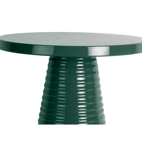 Leitmotiv bijzettafel Catania Ribbed - groen - Ø40cm