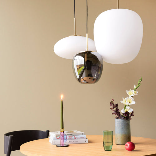 Hübsch hanger Muse - glas/ijzer - ø40xh40cm, e27/15w