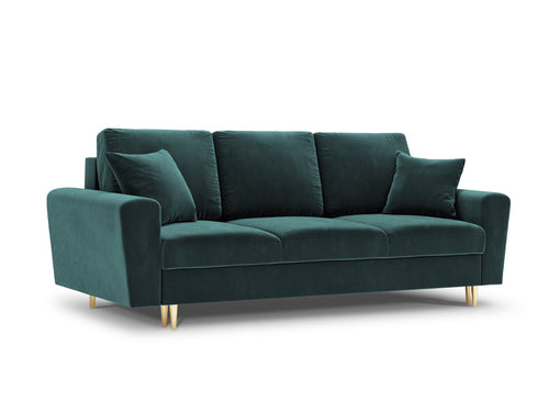 Cosmopolitan Design Slaapbank met opbergdoos Kyoto 3-zits, flueel, olie - 100x235x88cm