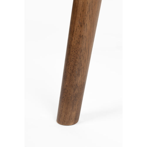 Dutchbone Velore Eetkamerstoel Walnoot/ Beige