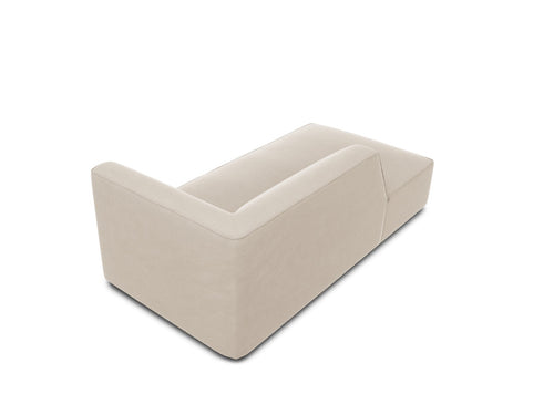 Micadoni linker meridiaan Ruby flueel, beige - 180x93x69cm