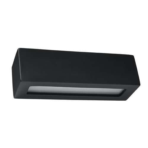 Sollux Lighting Wandlamp keramiek VEGA zwart - 32,5x9,5x9,5cm