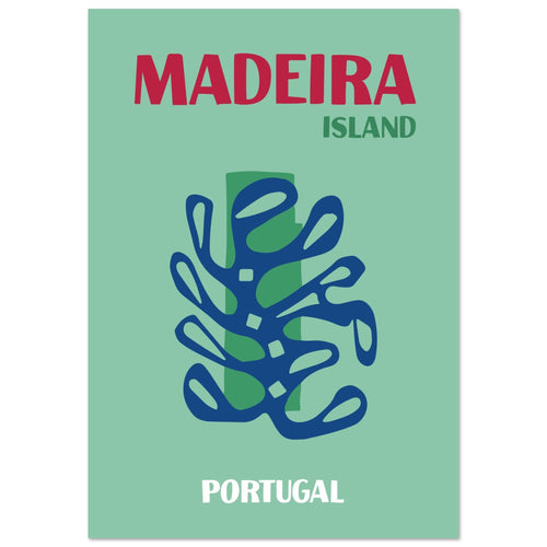 Artfulprints Poster met Lijst Portugal - Madeira   - A4 21x29.7 cm - Groen