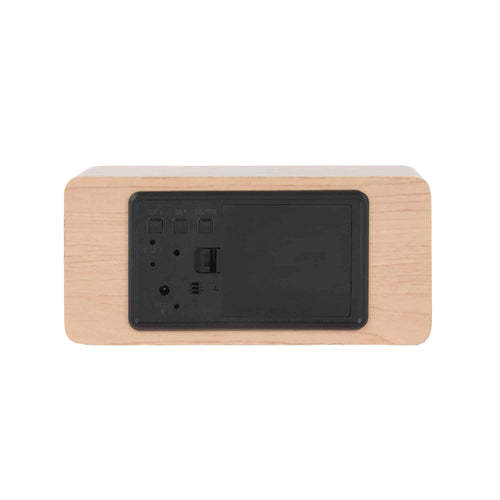 Karlsson wekker Block - bruin - 7.4x15x7.1cm - Vaderdag - Vaderdagcadeau - Vaderdag cadeautje voor hem