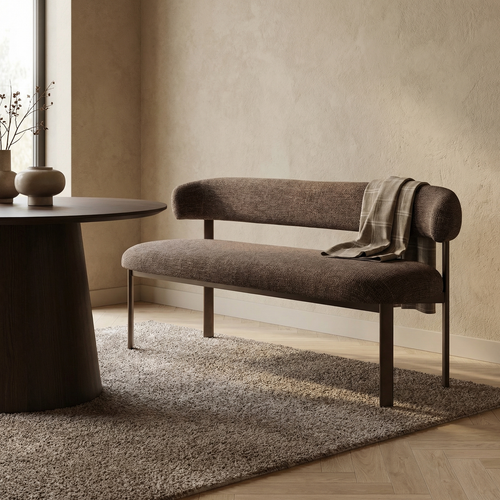 DÉJA Living Eetkamerbank Alamo - Taupe/Brons - 160cm