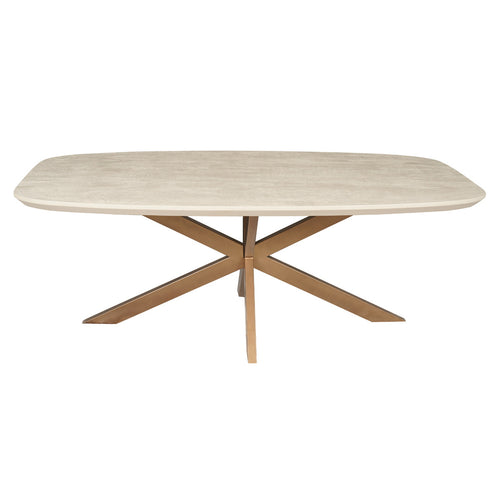 StarFurn Eettafel Madison - Deens Ovaal Zandkleur Hout - 200x100x76cm