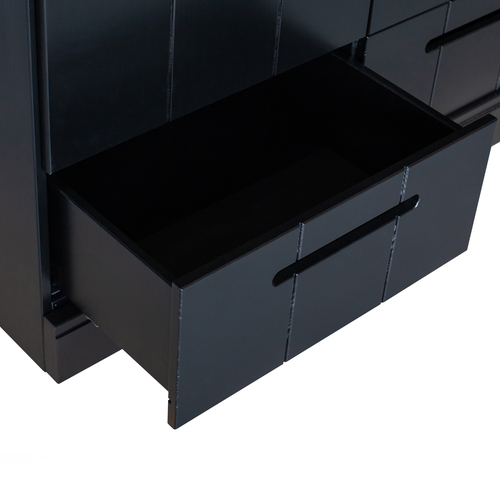 WOOOD kledingkast 3-deurs met lade Connect - Grenen - Zwart - 195x140x53 - vtwonen shop