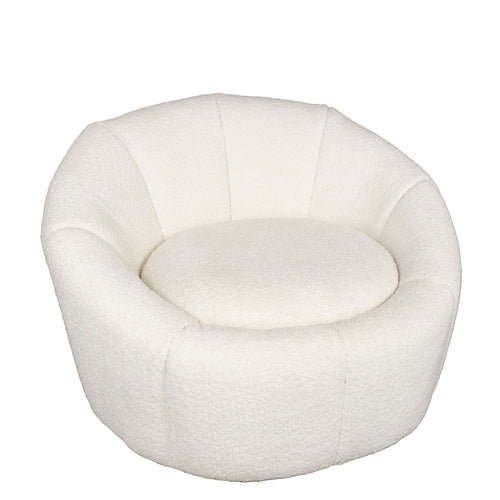 Giga Meubel Fauteuil Florine - Bouclé - Wit - vtwonen shop