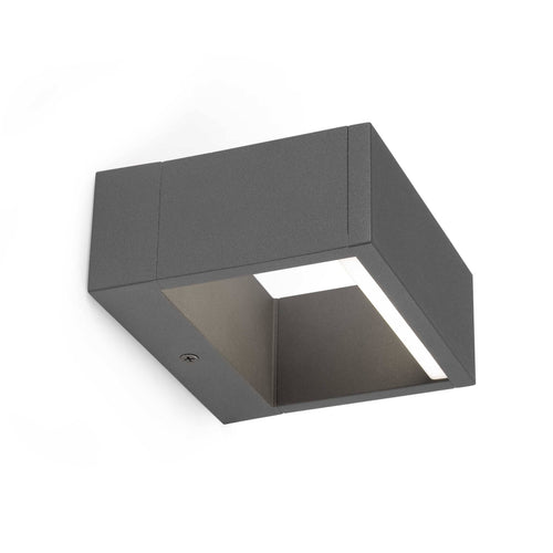 Faro Alp - LED Wandlamp Buiten Donkergrijs IP54