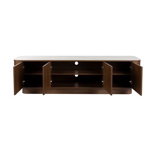 Housecraft Living Almira Dressoir Laag 180 cm Hout/ Marmerlook Walnootkleur - Bruin