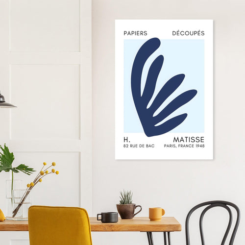 Artfulprints  Matisse – Aquatic impression navy blue I   poster 30x40 cm