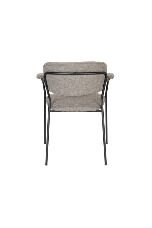 Housecraft Living Jolien Armstoel Zwart/Grijs - Set van 2 - vtwonen shop