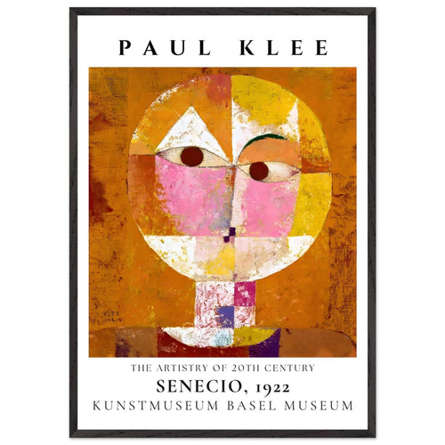 Artfulprints Poster met Lijst Paul Klee - Senecio   - 70x100 cm - Meerkleurig