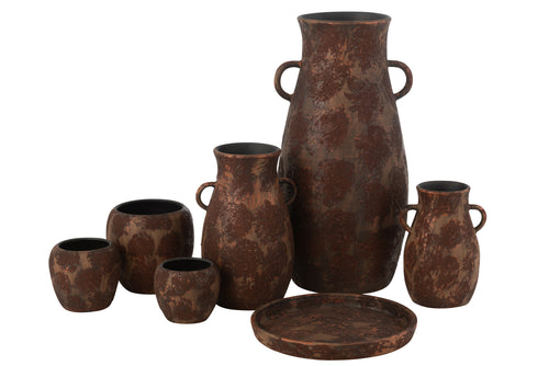 J-Line vaas Amphore terra - keramiek - bruin - large - 70 cm hoog - vtwonen shop