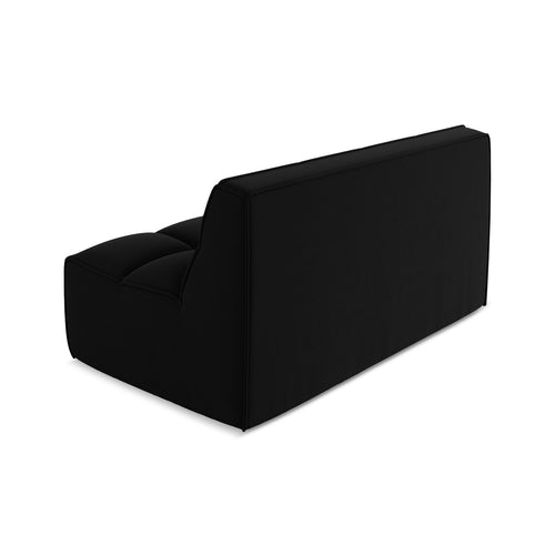 LaMiaSofa Tweezits modulaire bank Belluno - velours - zwart - 160x93x75