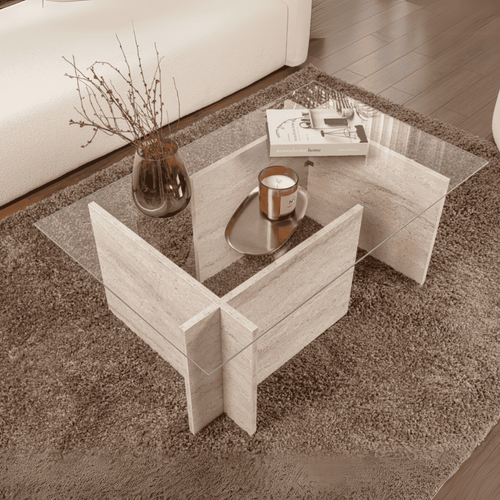 Calicosy - NOAH Salontafel - Transparant - 65x105x40 cm
