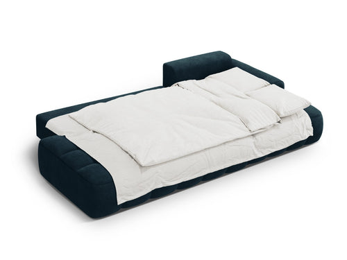Cosmopolitan Design Converteerbare hoekbank rechts met opbergdoos Linz 3-zits, flueel diepe olie - 142x275x84cm