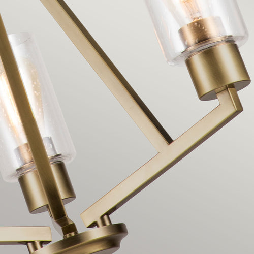 Elstead Kichler Deryn Hanglamp met meerdere armen, natuurlijk messing
