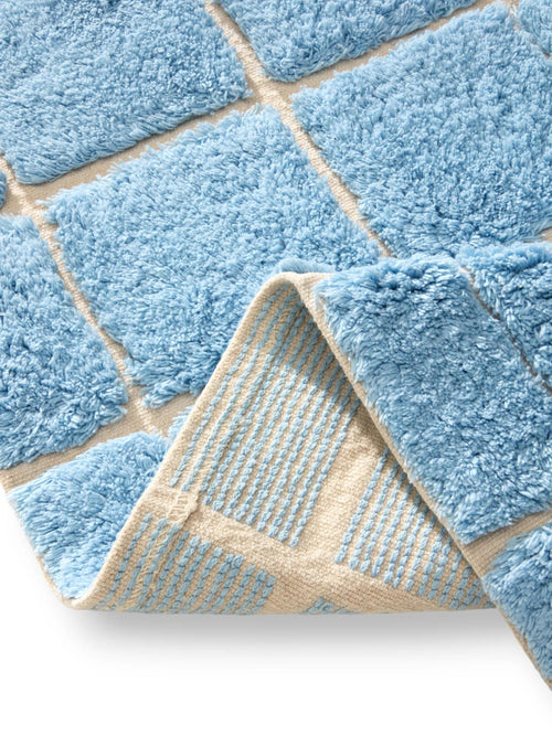 benuta badmat Noa - blauw/crème - 70x120 cm