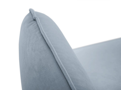 Cosmopolitan Design linker hoekbank Vienna 6-zits, flueel, lichtblauw - 185x275x95cm