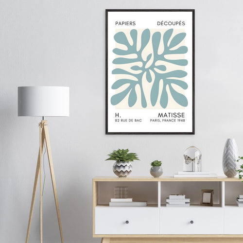 Artfulprints Poster Matisse - Deep ocean turquoise   - 30x40 cm - Turquoise