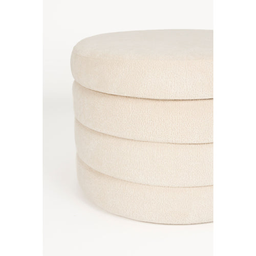 Housecraft Living Zuma Poef met opbergruimte Bouclé Beige - vtwonen shop