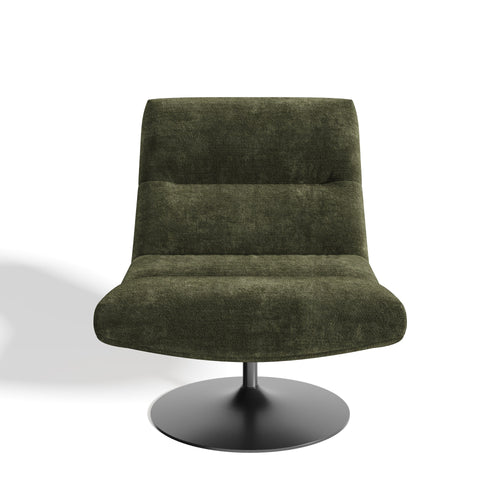 Premium Interiors - Draaistoel ROMA - velours met structuur kaki 77cm
