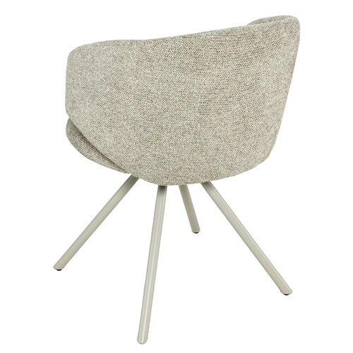 DÉJA Living Eetkamerstoel Sueca - Taupe Stof - Draaibaar - Set van 2 - vtwonen shop