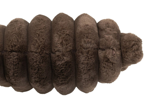 J-Line kussen Corduroy - polyester - chocolade - large