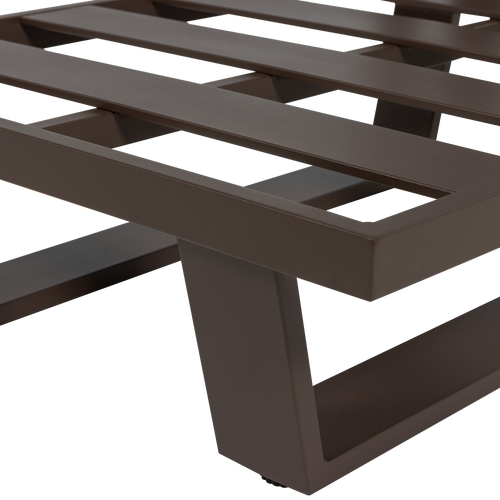 WOOOD loungestoel tuin Bear - Aluminium - Bruin - 91x74x44