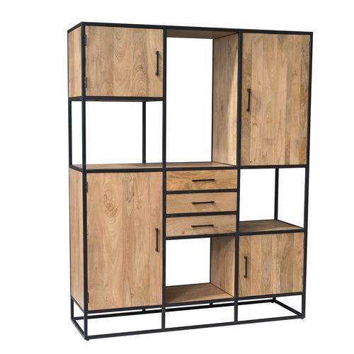 Starfurn Vakkenkast Dakota - Naturel Hout - 160x45x200cm