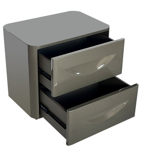 DÉJA Living Nachtkastje Setra - Kaki Groen Glossy MDF - 58x41x51cm