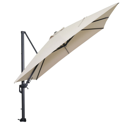 Hawaii parasol - 300x300 cm - carbon black - ecru - vtwonen shop
