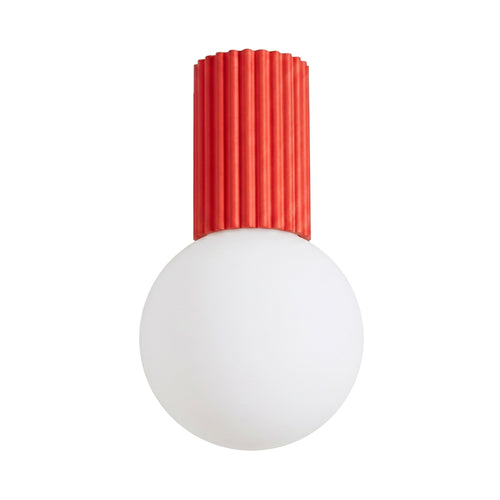 Sollux Lighting Plafondlamp HALO rood IP44 - 12x12x21cm