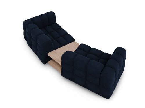 Cosmopolitan Design Modulaire bank Sky 2-zits, flueel, koningsblauw - 148x280x70cm