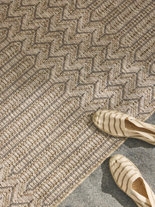 benuta binnen- en buitenkleed Naoto - beige - 240x340 cm