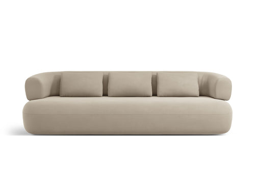 Micadoni Bank Jenny 4-zits, flueel beige - 90x226x73cm
