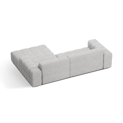 Cosmopolitan Design - Rechter hoekbank Chicago 3-zits, chenille geld - 167x234x78cm