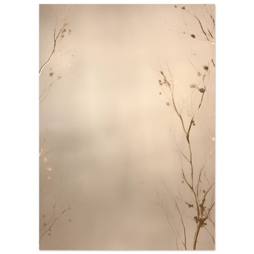 Artfulprints  Abstract - Golden leafs   poster 50x70 cm - vtwonen shop