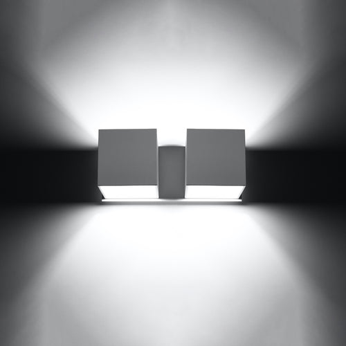 Sollux Lighting Wandlamp QUAD 2 wit - 26x12x11cm