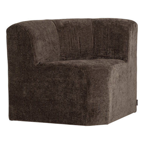WOOOD eetbank hoek met rugleuning Mojo Base - Rib - Bruin - 83x80x80