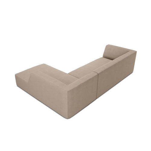 Cosmopolitan Design - Modulaire hoekbank rechts Siena 4-zits, structurele stof donkerbeige - 180x273x69cm