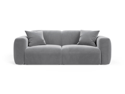 Cosmopolitan Design Modulaire bank Strino 3-zits, flueel grijs - 98x220x78cm