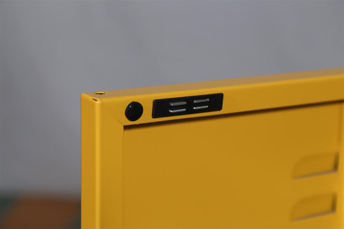 MaximaVida metalen TV lockerkast Finn 100 x 40 x 64 cm okergeel - 1 schap - vtwonen shop