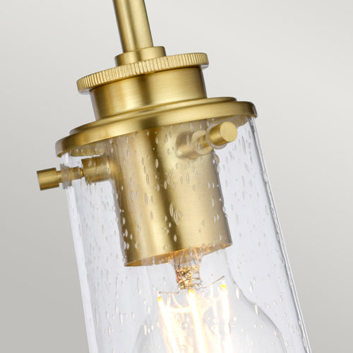 Braelyn Kichler 3-lichts wandlamp geborsteld messing IP44