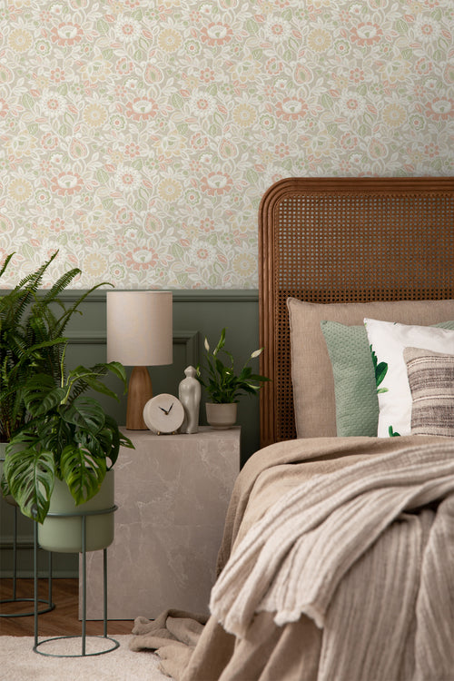 Borastapeter behang bloemen beige - 53 cm x 11.2 m - 660155 - vtwonen shop