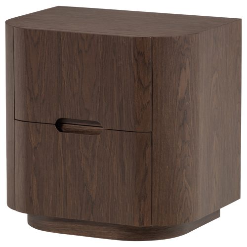 WOOOD ladekast/ nachtkastje 2 lades Arvi - Hout - Fineer Bruin - 56x55x41